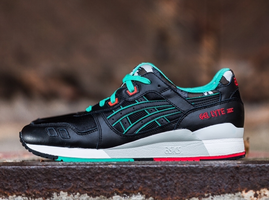 Asics Gel Lyte Iii Print Black Black Leather 01