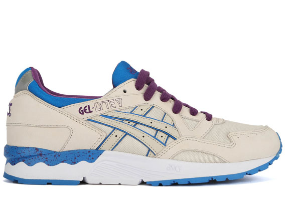 Asics Gel Lyte V Beige Blue Maroon 2