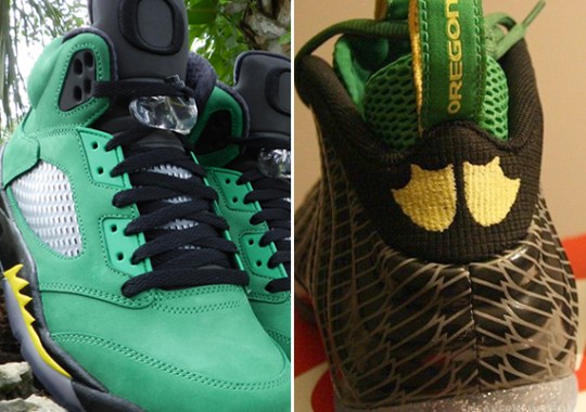 Air Jordan 5 + Nike Air Foamposite One “Oregon Ducks” to Release?