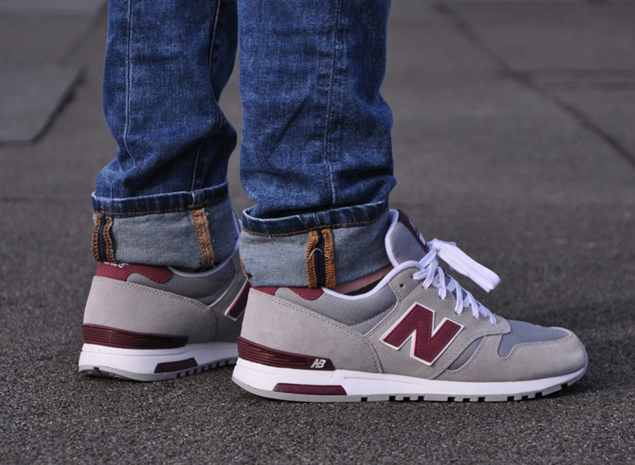 New Balance 565 - Grey - Burgundy