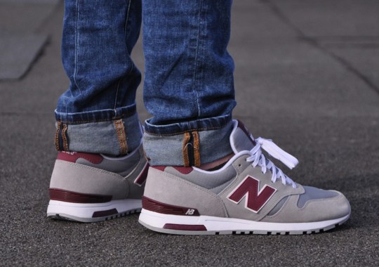 New Balance 565 – Grey – Burgundy