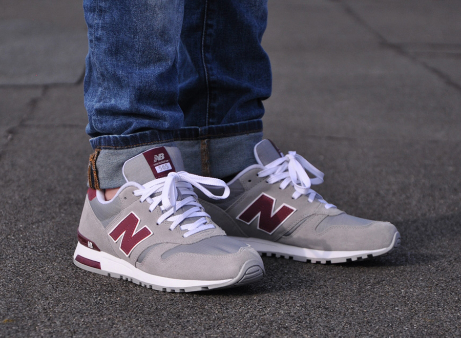 New Balance 565 Grey Maroon 6