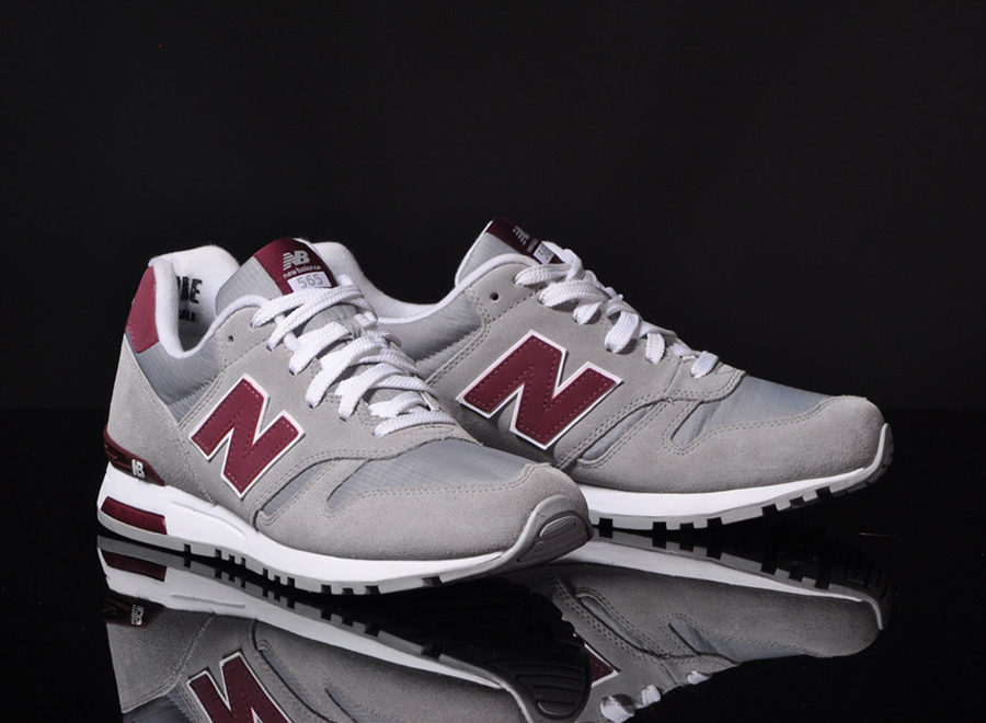 New Balance 565 Grey Maroon 9