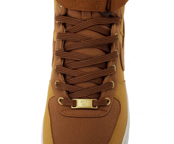 Nike Air Force 1 High Shale Light British Tan Gum Medium Brown 4