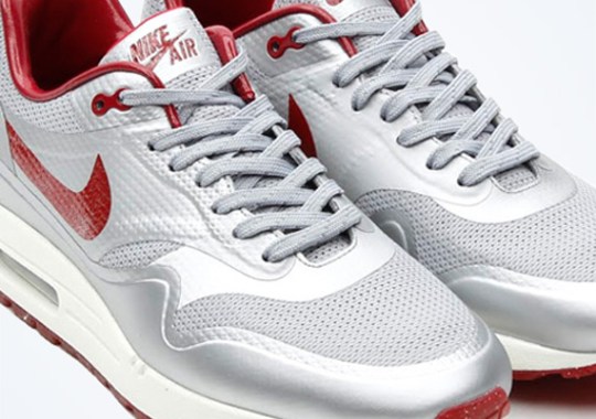 Nike Air Max 1 HYP QS “Night Track” – Metallic Silver – Deep Red