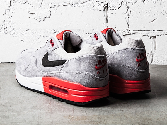 Nike Air Max 1 Premium Grey Red Black 05