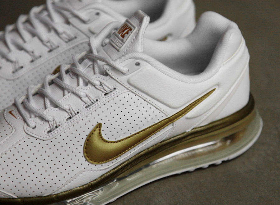 Nike Air Max+ 2013 Leather QS - White - Gold