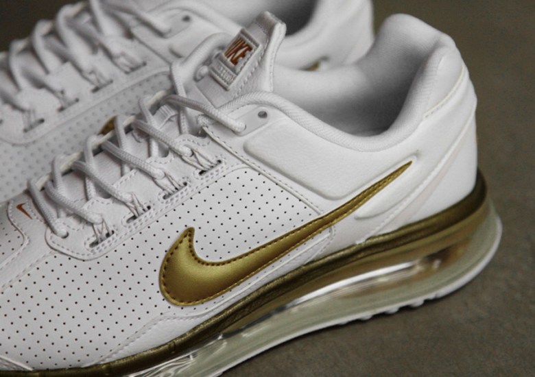 Nike Air Max+ 2013 Leather QS – White – Gold