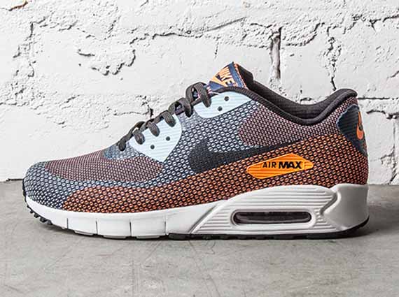 Nike Air Max 90 Jacquard Atomic Orange Squadron Blue 1