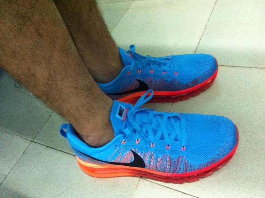 Nike Air Max Flyknit Blue Orange Red 02
