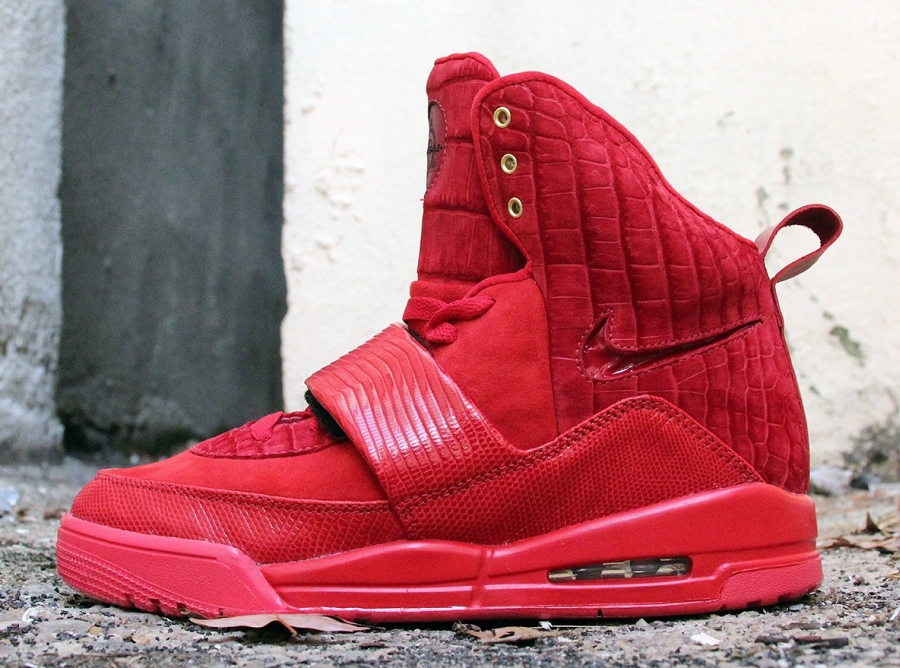 Nike Air Yeezy 1 All Red Customs 01