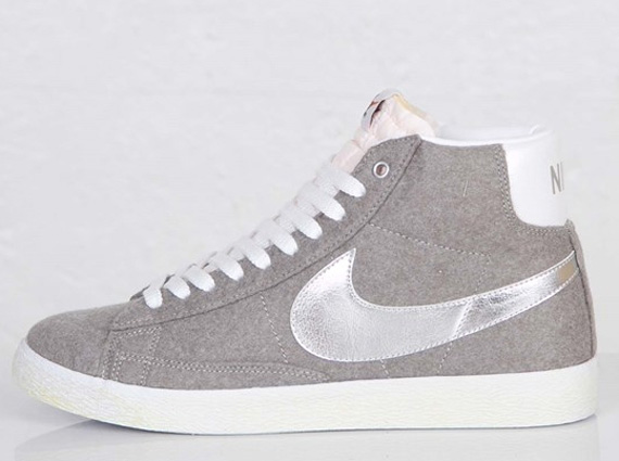 Nike Blazer Mid Prm Granite Metallic Silver White Rd