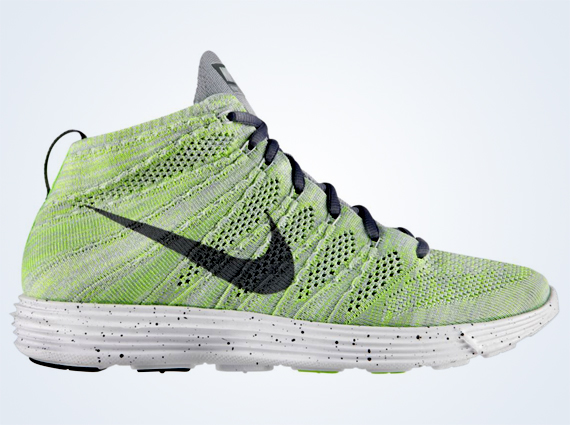 Nike Lunar Flyknit Chukka - Wolf Grey - Cool Grey - Electric Green