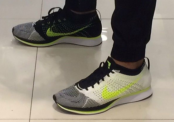 Nike Flyknit Racer White Volt Black 2