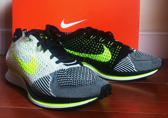 Nike Flyknit Racer White Volt Black 3