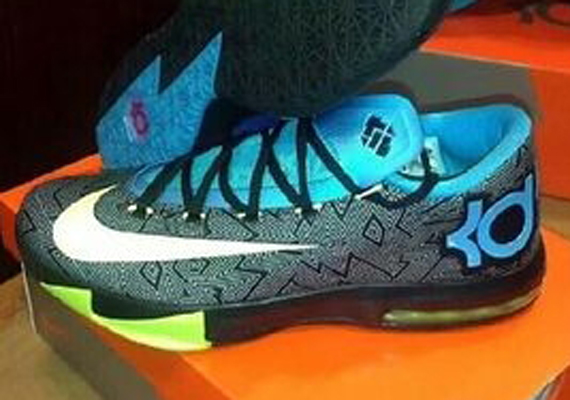 Nike KD 6 - Black - Volt - Vivid Blue - Dark Grey