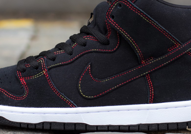 Nike SB Dunk High – Black – Gradient Contrast Stitching