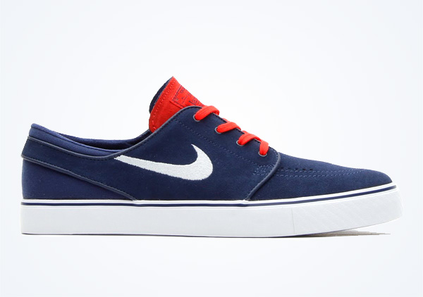 Nike SB Stefan Janoski - Midnight Navy - Light Crimson