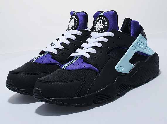 Nike WMNS Air Huarache - Black - White - Purple