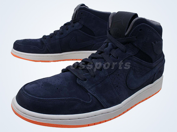 Air Jordan 1 Mid Nouveau – Obsidian – Atomic Orange