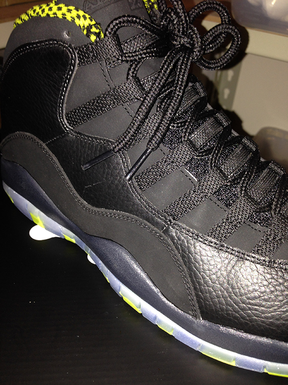 Air Jordan 10 Black Cool Grey Anthracite Venom Green 1