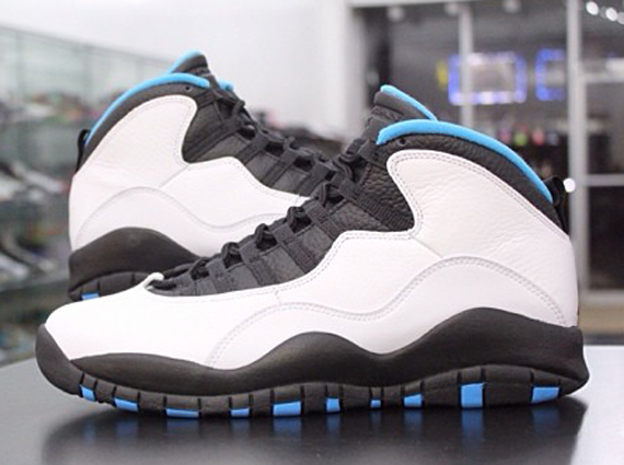 Air Jordan 10 - White - Dark Powder Blue - Black