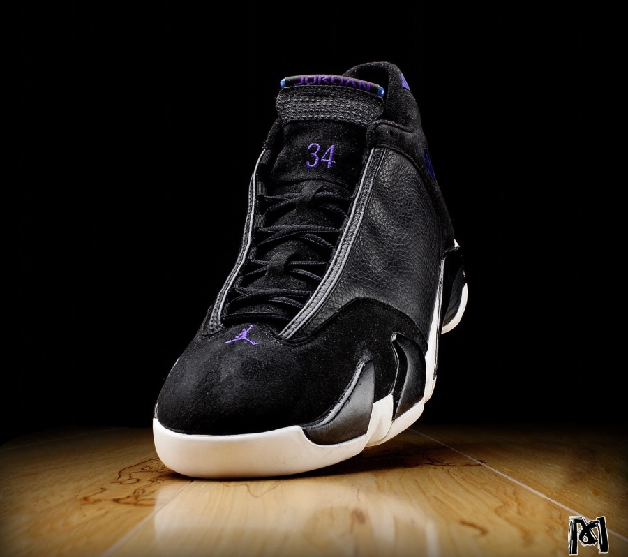 Air Jordan 14 Ray Allen Bucks Black Purple 03