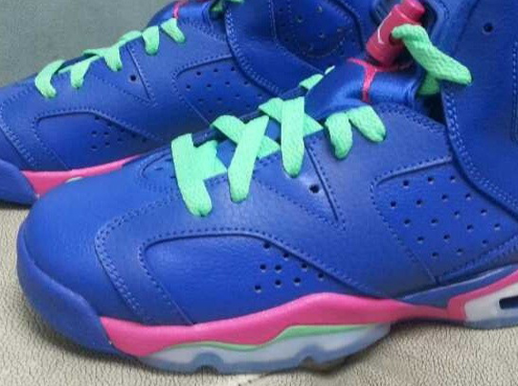 Air Jordan 6 GS – Purple – Green – Pink