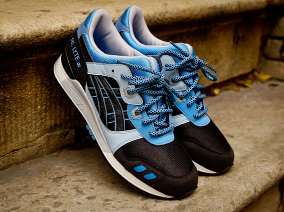 Asics Gel Lyte III - Black - Carolina Blue | Available at KITH