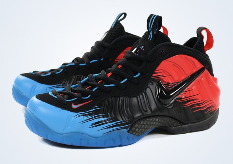 Nike Air Foamposite Pro – Vivid Blue – Black – Light Crimson