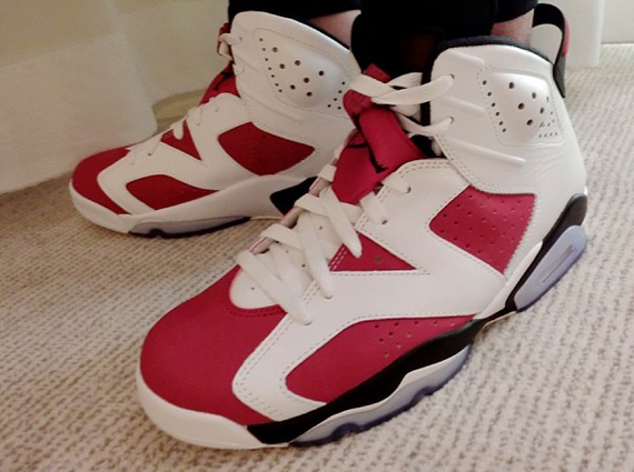 Air Jordan 6 “Carmine” – On-Feet Images