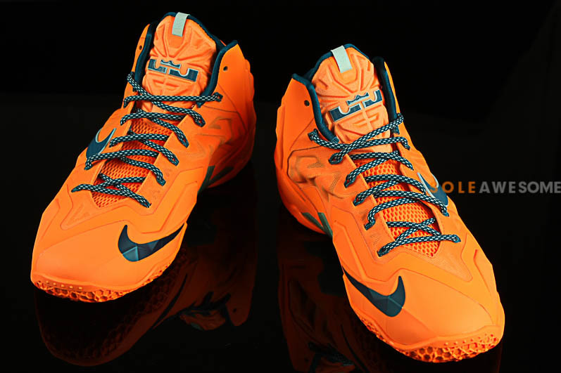 Lebron 11 Atomic Orange Green Abyss Glacier Ice 02