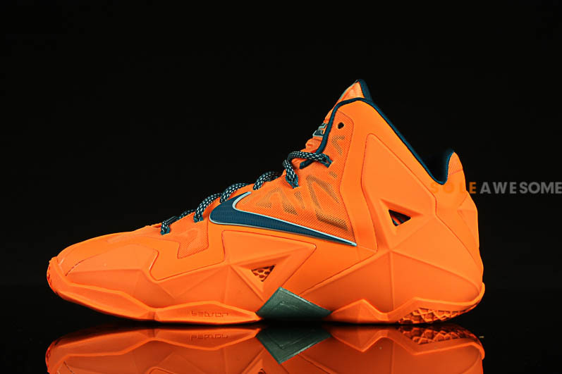 Lebron 11 Atomic Orange Green Abyss Glacier Ice 07