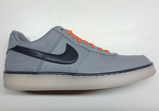 Nike Air Force 1 Downtown – Silver – Dark Grey – Atomic Orange