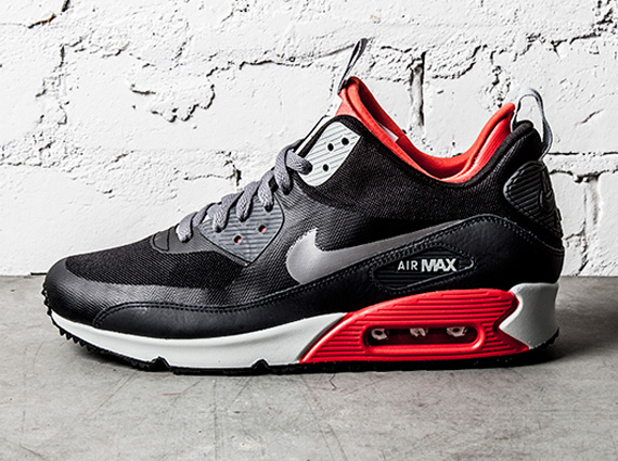 Nike Air Max 90 Sneakerboot Black Light Crimson 02