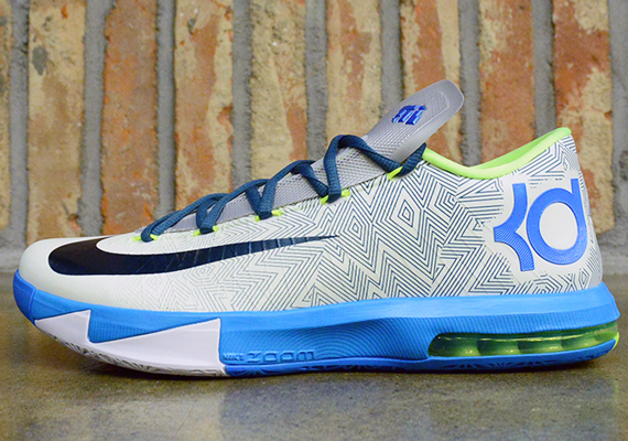 Nike Kd 6 Pure Platinum Night Factor Vivid Blue Volt 1