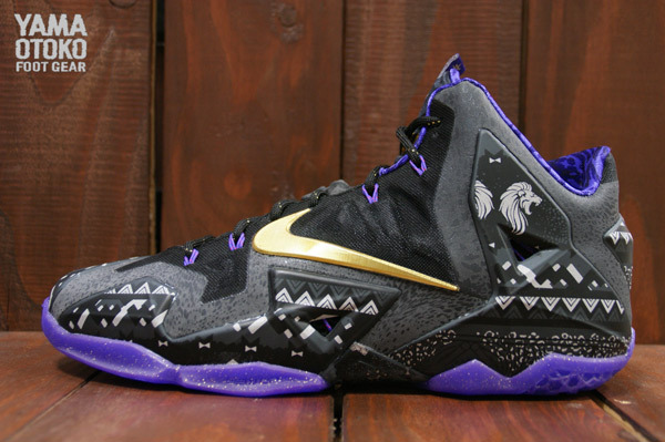 Nike Lebron 11 Bhm Anthracite Metallic Gold Purple Venom 2