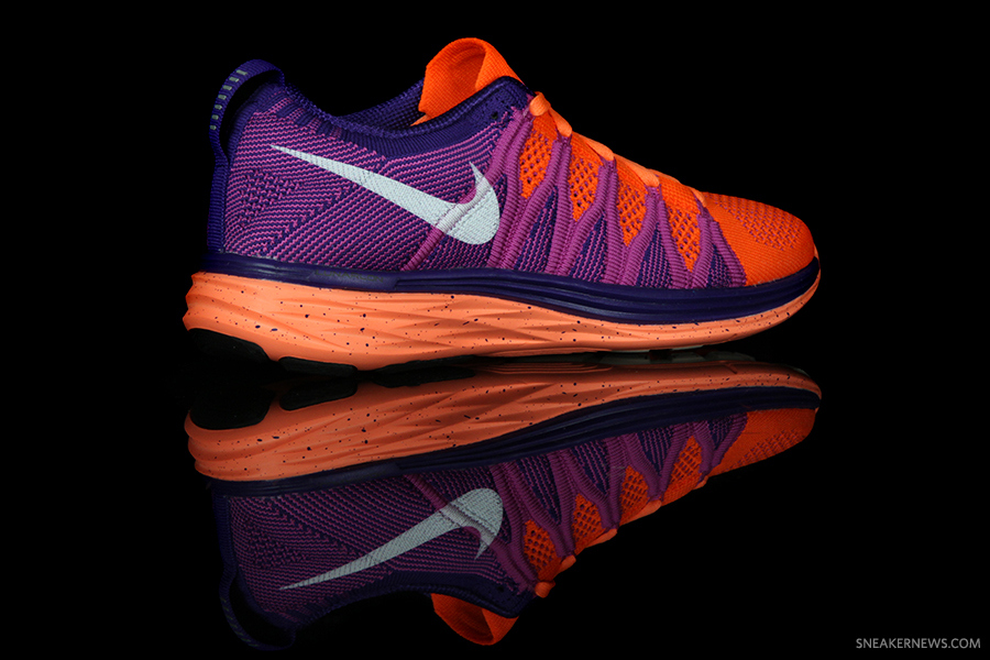 Nike Wmns Flyknit Lunar2 Atomic Orange White Purple 2