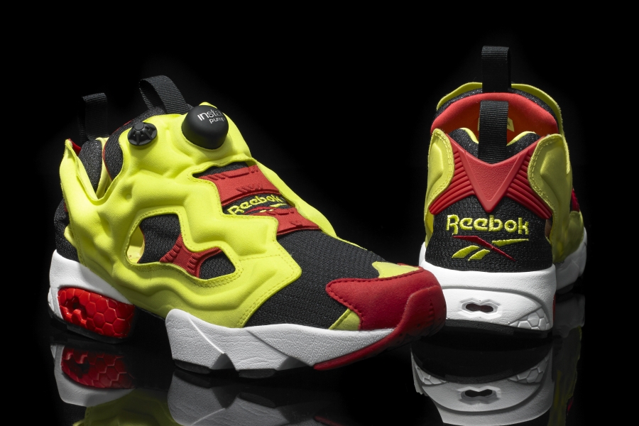 Reebok Insta Pump Fury Black Hypergreen Red 10