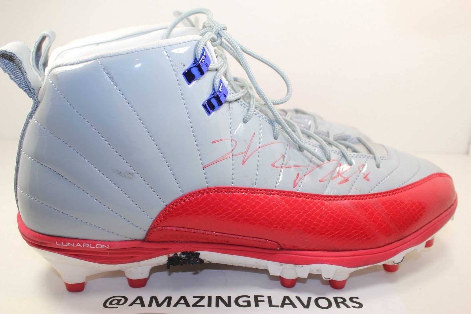 Air Jordan 12 Cleats - Hakeem Nicks New York Giants PE