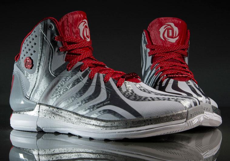 adidas D Rose 4.5 - Clear Grey - Light Scarlet - Dark Onix