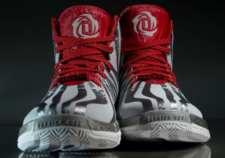 Adidas D Rose 4 5 Clear Grey Light Scarlet 03