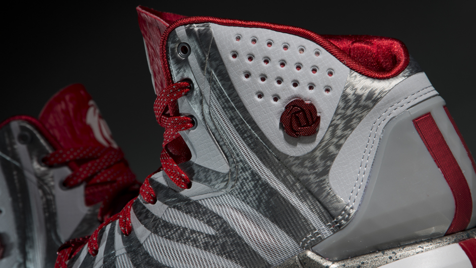 Adidas D Rose 4 5 Clear Grey Light Scarlet 06