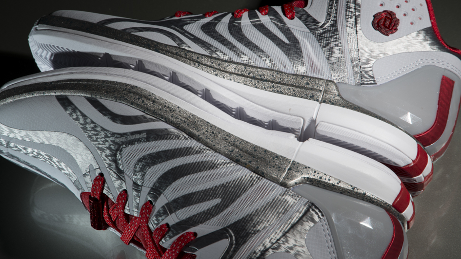 Adidas D Rose 4 5 Clear Grey Light Scarlet 08