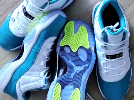 Air Jordan 11 GS – Aqua – Volt