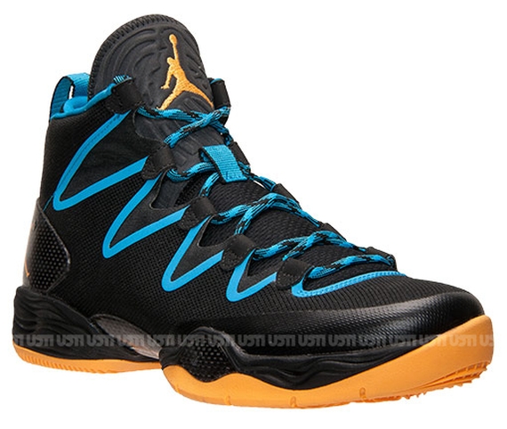 Air Jordan Xx8 Se Black Atomic Mango Dark Powder Blue 01