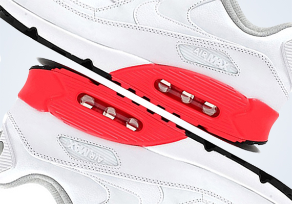 Nike Air Max 90 Premium - White - Black - Grey - Red