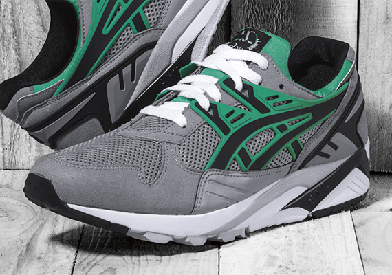 Asics Gel Kayano Light Grey Black Green