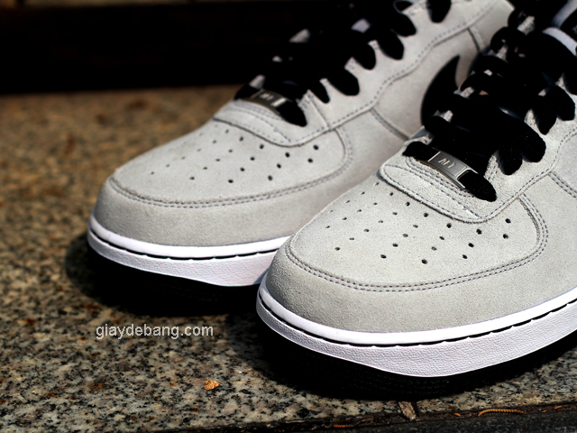 Nike Air Force 1 Low Grey Suede Black White 04