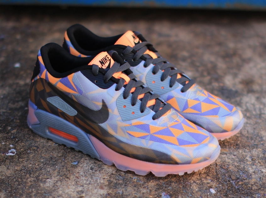 Nike Air Max 90 Ice - Cool Grey - Black - Atomic Orange